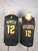 Hawks 12 De'Andre Hunter Black Nike Swingman Jersey,baseball caps,new era cap wholesale,wholesale hats
